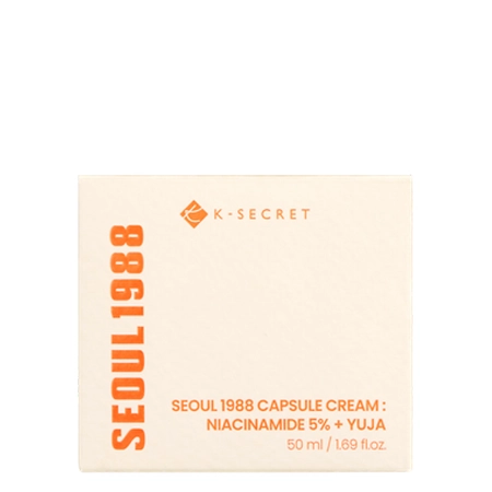 K-SECRET - SEOUL 1988 Capsule Cream: Niacinamide 5% + Yuja - Krem w Kapsułkach - 50ml
