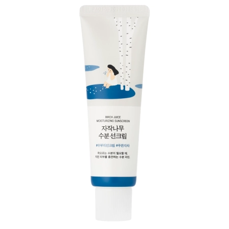 Round Lab - Birch Juice Moisturizing Sun Cream SPF50+ PA++++(UVA) - Krem Przeciwsłoneczny - 50ml