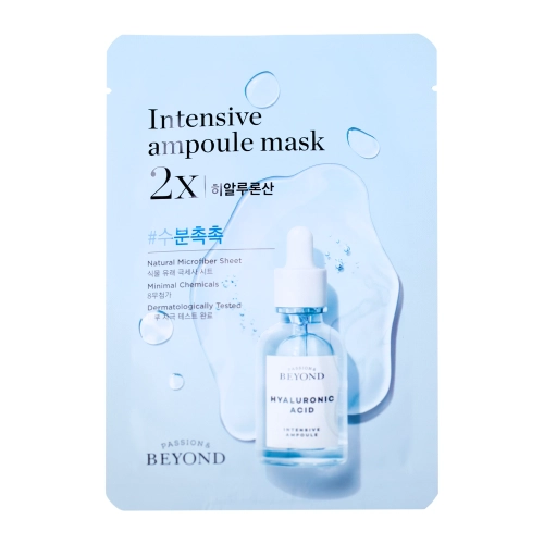 BEYOND - Intensive Ampoule Mask 2X - Hyaluronic Acid - Nawilżająca Maska do Twarzy w Płachcie - 1szt/25ml