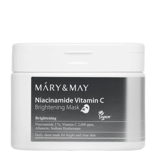 Mary&May - Niacinamide Vitamin C Brightening Mask - Zestaw Rozjaśniających Masek do Twarzy - 30szt