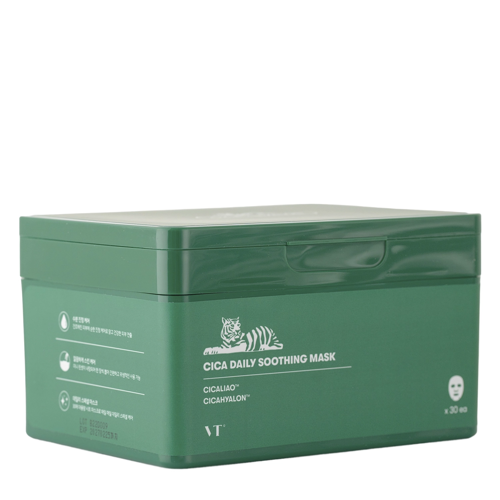 VT Cosmetics - CICA Daily Soothing Mask - Zestaw Kojących Masek do Twarzy w Płachcie - 30szt/350g OUTLET