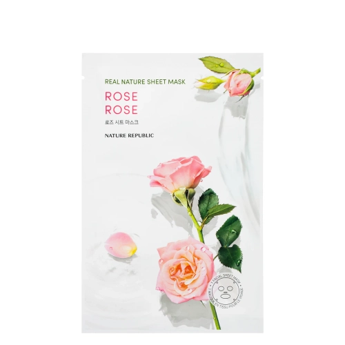 Nature Republic - Real Nature Rose Sheet Mask - Maska w Płachcie z Różą - 1szt/23ml