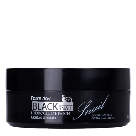 Farmstay - Black Snail Hydrogel Eye Patch -  Hydrożelowe Płatki Pod Oczy ze Śluzem Czarnego Ślimaka - 60 szt