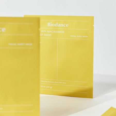 Biodance - Radiant Vita Niacinamide Real Deep Mask - Rozświetlająca Maska do Twarzy - 1szt/34g