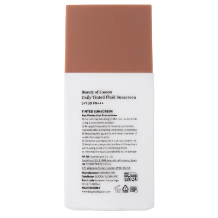 Beauty of Joseon - Daily Tinted Fluid Sunscreen #MY210 - Tonujący Fluid Przeciwsłoneczny - 50ml