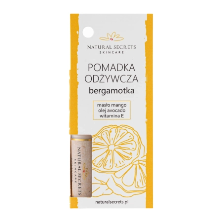 Natural Secrets - Pomadka Ochronna do Ust - Bergamotka - 3,5g