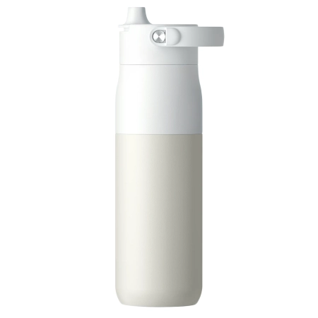 LARQ - Bottle PureVis 2 - Inteligentna, Samoczyszcząca Butelka Filtrująca, Światło UV-C - Granite White - 680ml 