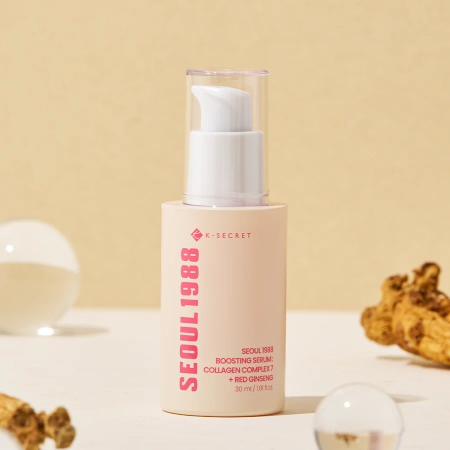 K-SECRET - SEOUL 1988 Boosting Serum : Collagen Complex 7 + Red Ginseng - Serum z Kolagenem i Ekstraktem z Żeń-szenia - 30ml