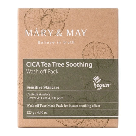 Mary&May - CICA Tea Tree Soothing Wash off Pack - Maseczka Glinkowa - 125g
