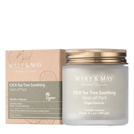Mary&May - CICA Tea Tree Soothing Wash off Pack - Maseczka Glinkowa - 125g