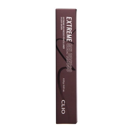 Clio - Extreme Gelpresso Pencil Liner - Wodoodporny Eyeliner w Kredce - 004 Gray Brown - 0,35g