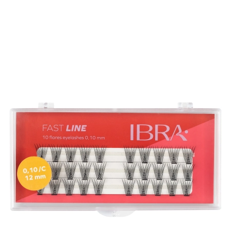 Ibra Makeup - Kępki Rzęs Fast Line C 0,10 - 12mm - 30szt