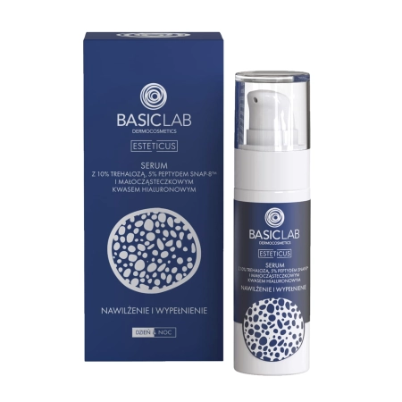 BasicLab - Esteticus - Nawilżenie i Wypełnienie - Serum z 10% Trehalozą, 5% Peptydem i Kwasem Hialuronowym - 30ml 