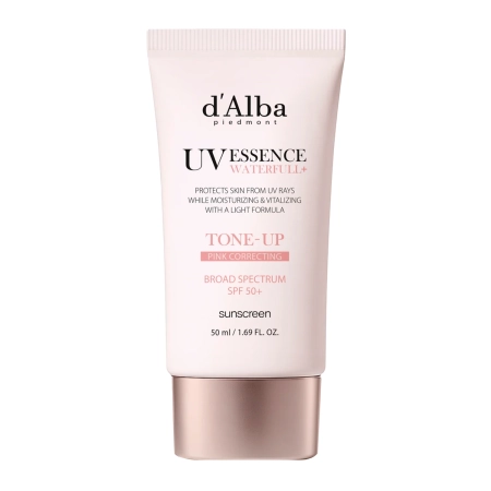 d'Alba - Waterfull Tone-Up Sun Cream SPF50+ PA++++ - Pink - Tonujący Krem do Twarzy z Filtrem - 50ml