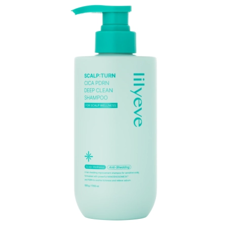 lilyeve - Scalp:Turn Cica PDRN Deep Clean Shampoo - Kojąco-Oczyszczający Szampon do Włosów i Skóry Głowy - 500g