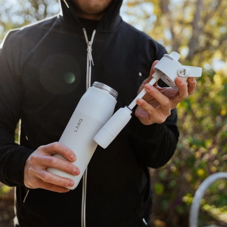 LARQ - Bottle PureVis 2 - Inteligentna, Samoczyszcząca Butelka Filtrująca, Światło UV-C - Mojave Dune - 1L