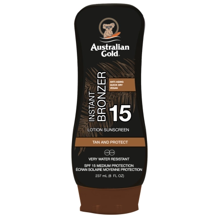 Australian Gold - Lotion with Bronzer SPF15 - Krem do Opalania z Naturalnym Bronzerem - 237ml