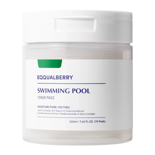 EQQUALBERRY - Swimming Pool Toner Pads - Nawilżające Płatki do Twarzy - 70szt/220ml - OUTLET