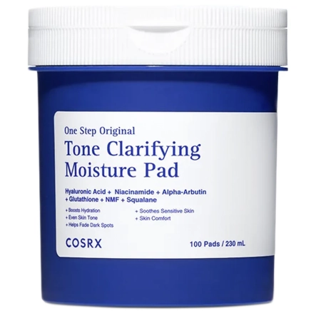 COSRX - One Step Original Tone Clarifying Moisture Pad - Nawilżająco-Oczyszczające Płatki do Twarzy - 230ml/100szt