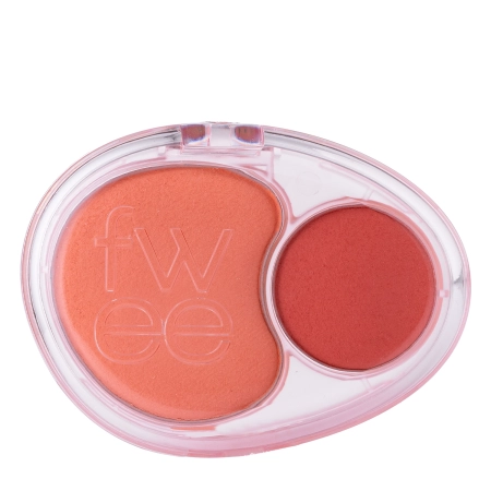 Fwee - Mellow Dual Blusher - Podwójny Róż do Policzków - CR01 Juicy Smile - 7,2g