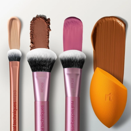 Real Techniques - Best Of Blends 3 Piece Set - Zestaw Pędzli+Gąbka do Makijażu 