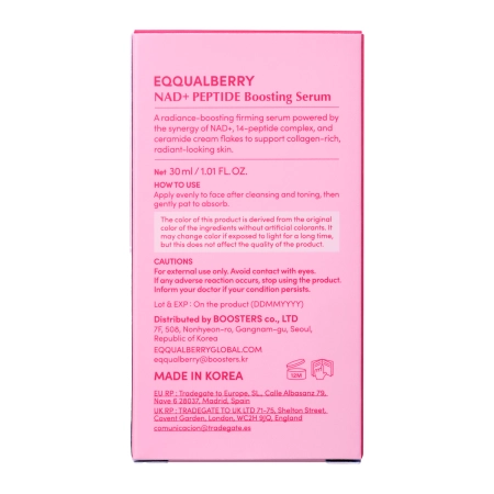 EQQUALBERRY - Nad+ Peptide Boosting Serum - Serum Wzmacniające z Peptydami i NAD+ - 30ml