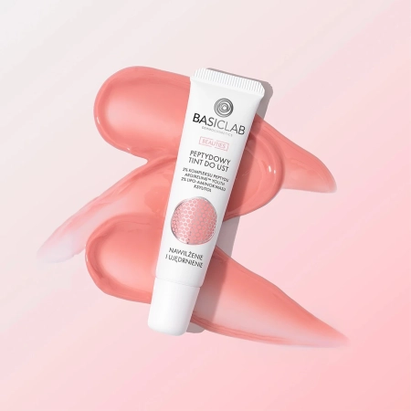 BasicLab - Dermocosmetics Beauties Peptydowy Tint do Ust, Bubble Gum, Nawilżenie i Ujędrnienie - 15ml
