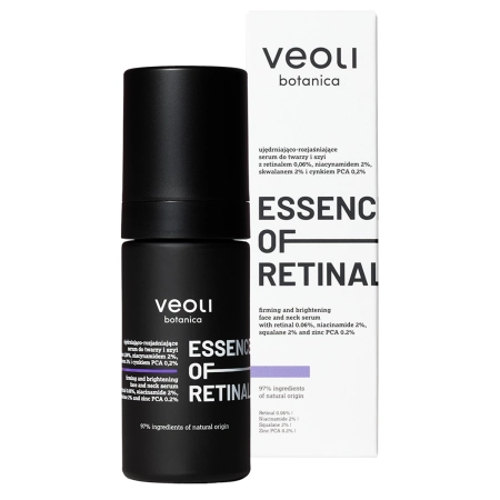 Veoli Botanica - Essence of Retinal - Ujędrniająco - Rozjaśniające Serum do Twarzy I Szyi z Retinalem 0,06% - 30ml