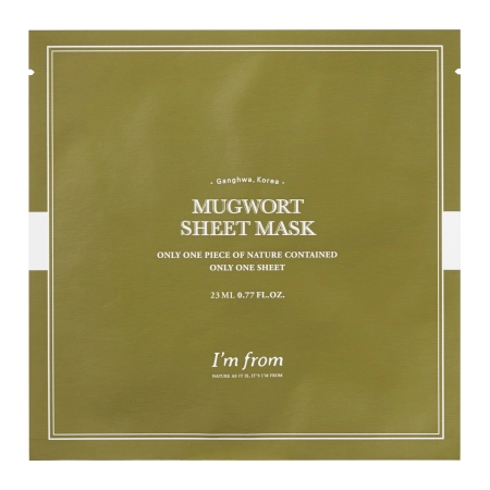 I'm From - Mugwort Sheet Mask - Kojąca Maska w Płachcie z Ekstraktem z Bylicy - 1szt/23ml