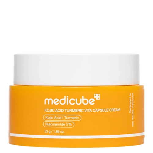 Medicube - Kojic Acid Turmeric Vita Capsule Cream - Rozświetlający Krem Kapsułkowy z Kwasem Kojowym i Kurkumą - 53g