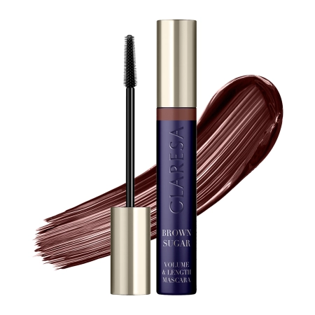Claresa - Brown Sugar Volume & Lenght Mascara - Tusz do Rzęs Brązowy Wydłużająco-Pogrubiający - 10g
