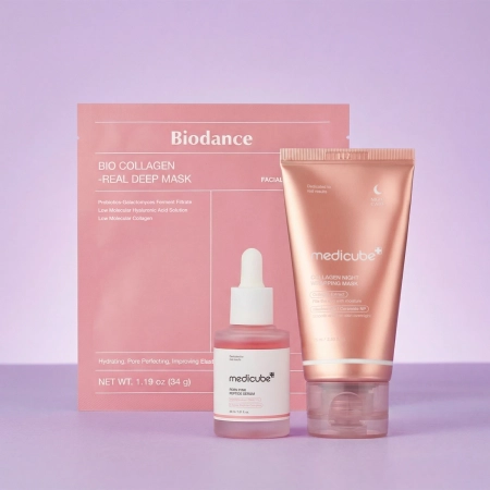 Zestaw - Double Collagen Boost Set - 75ml + 34g + 30ml