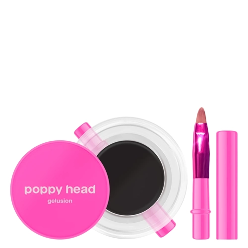 Poppy Head - Gelusion - Eyeliner w Żelu z Pędzelkiem - 01 Darkspell - 5g