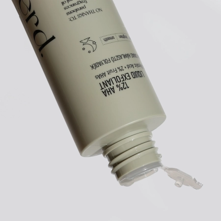 Nerds. - 12% AHA Liquid Exfoliant - 10% Glycolic Acid + 2% Fruit AHAs - Tonik Złuszczający AHA 12% (10% Kwas Glikolowy + 2% Kwasy Owocowe) - 100ml