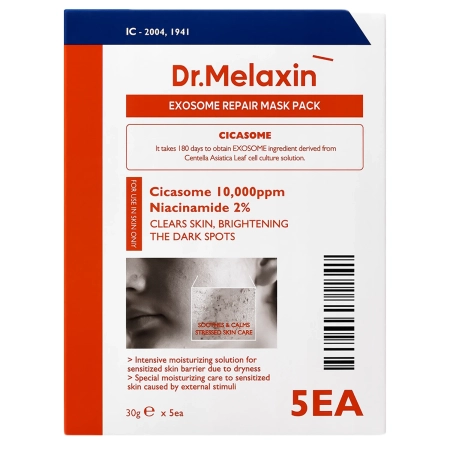 Dr.Melaxin - Exosome Repair Mask - Regenerująca Maseczka w Płachcie z Egzosomami dla Skóry Trądzikowej - 5x30g