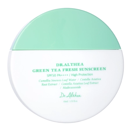 Dr. Althea - Green Tea Fresh Sunscreen SPF50+ PA++++ - Łagodzący Krem Przeciwsłoneczny - 45ml