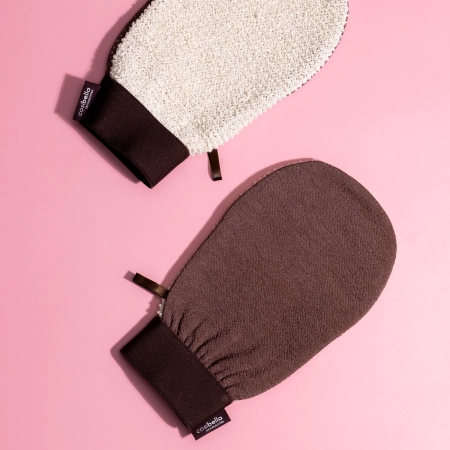 Cosibella Accessories - Dwustronna Rękawica Peelingująca do Ciała - Desert Beige