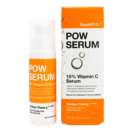 Carbon Theory - SupaVIT-C Pow Serum 15% - Rozświetlające Serum do Twarzy z 15% Witaminą C - 30ml