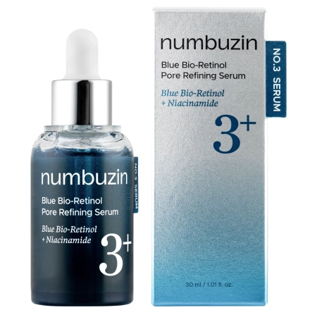 Numbuzin - No.3 Blue Bio-Retinol Pore Refining Serum - Serum Zwężające Pory z Bioretinolem - 30ml