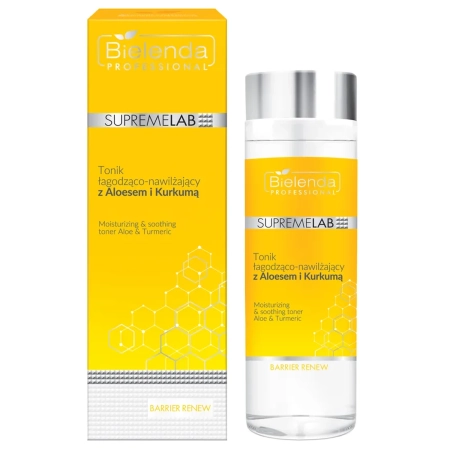 Bielenda Professional - Supremelab - Barrier Renew - Moisturizing&Soothing Toner Aloe&Turmeric - Tonik Łagodząco-Nawilżający z Aloesem i Kurkumą - 200ml 