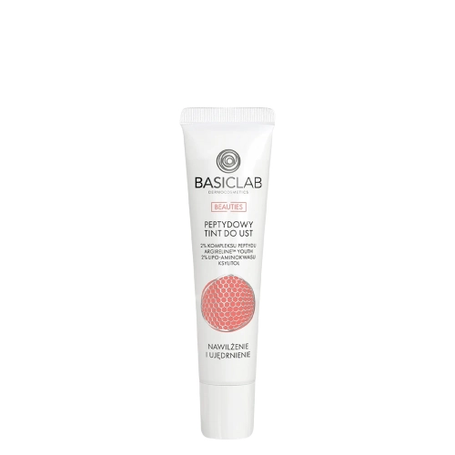 BasicLab - Dermocosmetics Beauties Peptydowy Tint do Ust, Bubble Gum, Nawilżenie i Ujędrnienie - 15ml