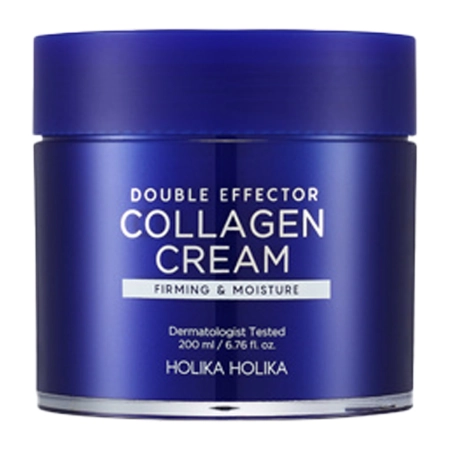 Holika Holika - Double Effector Collagen Cream - Przeciwzmarszczkowy Krem z Kolagenem i Kwasem Hialuronowym - 200ml