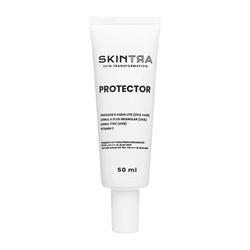 SkinTra - Protector - Pielęgnacyjny Krem Przeciwsłoneczny SPF 50+/PA++++, IR, BLUE LIGHT - 50ml