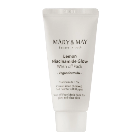 Mary&May - Lemon Niacinamide Glow Wash off Pack - Rozświetlająca Maska z Glinką - 30g
