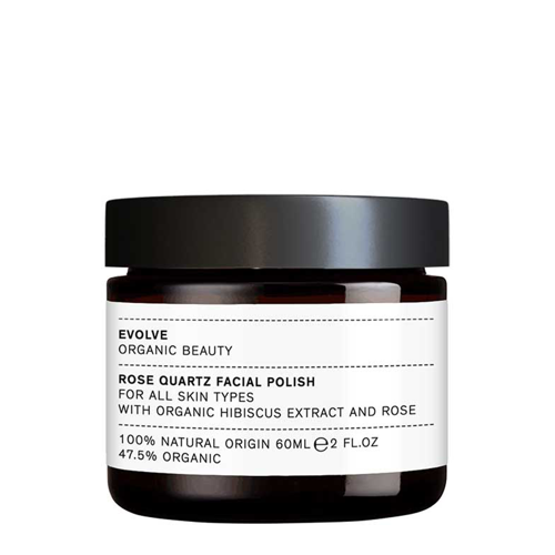 Evolve Organic Beauty - Rose Quartz Facial Polish - Peeling Złuszczający z Organicznym Olejem z Dzikiej Róży i Krystalicznymi Drobinkami z Różowego Kwarcu - 60ml