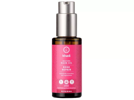 Khadi - Ayurvedic Hair Oil Rose - Intensywnie Odżywczy Olejek do Włosów - 50ml