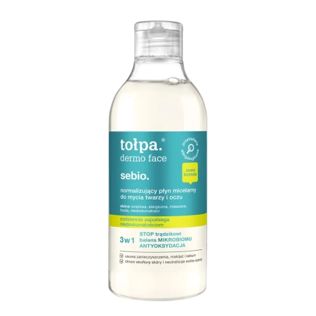 Tołpa - Dermo Face Sebio - Normalizujący Płyn Micelarny do Mycia Twarzy i Oczu - 400ml
