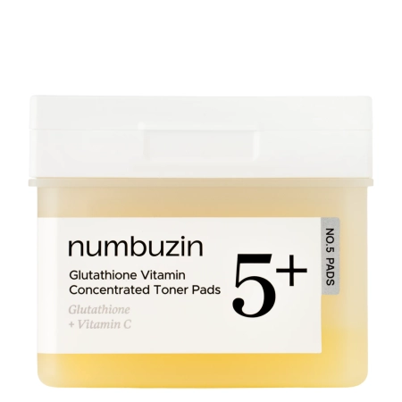 Numbuzin - No.5+ Glutathione Vitamin Concentrated Toner Pads - Płatki z Glutationem i Witaminą C do Twarzy - 180ml/70szt.
