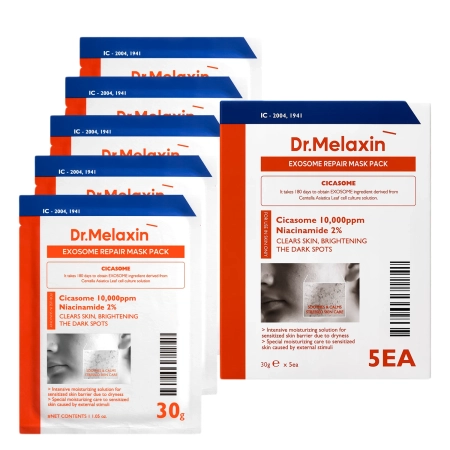 Dr.Melaxin - Exosome Repair Mask - Regenerująca Maseczka w Płachcie z Egzosomami dla Skóry Trądzikowej - 5x30g