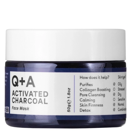 Q+A - Activated Charcoal - Face Mask - Maska do Twarzy z Aktywnym Węglem - 50ml